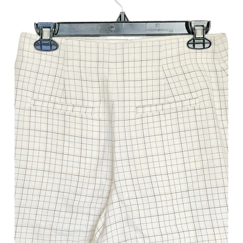 Joie Womens Shorts Sz 4 High Waist Dressy Plaid Ivory Career Work Wear Corporate - Picture 4 of 12